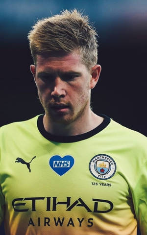 Kevin De Bruyne nærbillede wallpaper — Galaxy Tab S10 Lite Wallpapers