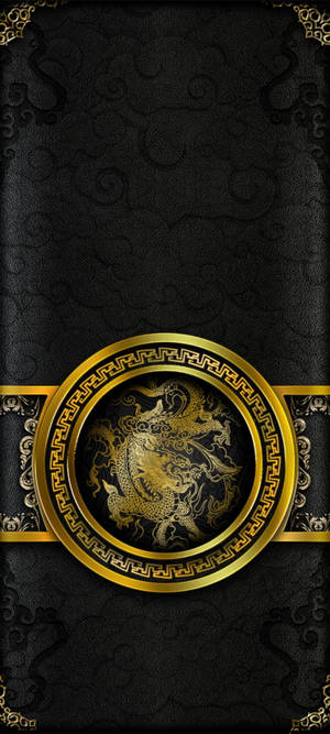 Kinesisk Drage Sort og Guld iPhone — Pixel 11 Wallpapers