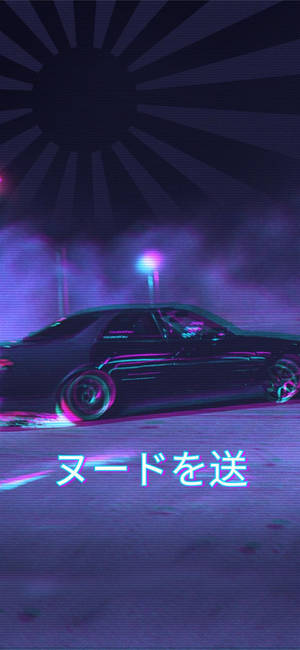 Klassisk JDM-æstetik med flag — Pixel 9 Pro Wallpapers