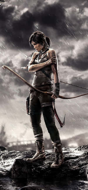 Iphone Xs Max Rise Of The Tomb Raider Baggrund — iPhone 16 Wallpapers