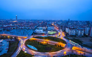 Baggrundsbillede af Konya City Time Lapse — Skumring Wallpapers