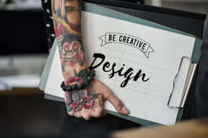 Kreativt design med grafiske elementer i farver fra rød til gul — Grafisk design Wallpapers