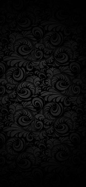 Sort Apple Iphone Billede Af Krøllede Bregner — iPhone 15 Plus Wallpapers