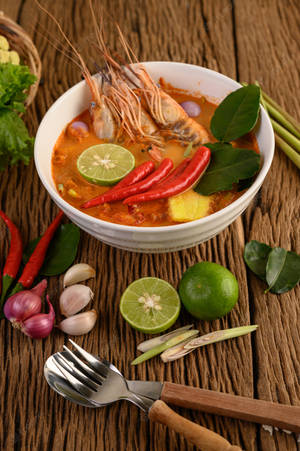 Krydret Tom Yum-suppe med rejer — Xiaomi Pad 9 Pro Wallpapers