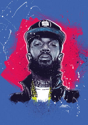 Kunst om Nipsey Hussle tapet — Oppo Pad 6 Wallpapers