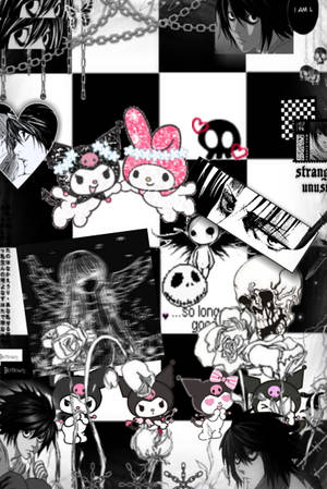 Kuromi og Dark Yagami Alt Æstetik — Alternativ æstetik Wallpapers