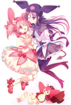 Kuromi og My Melody bedste venner for evigt — iPad Mini Wallpapers
