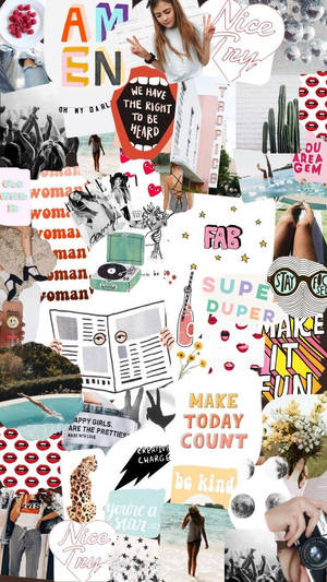 Kvinde æstetisk collage — Æstetisk pige Wallpapers