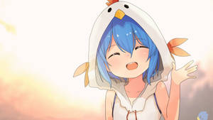 Kylling Anime Pige Hættetrøje tapet — Sød animepige Wallpapers