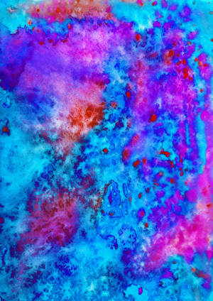 Røde pletter på blå akvarel-kunst baggrund — Oppo Pad 4 Pro Wallpapers
