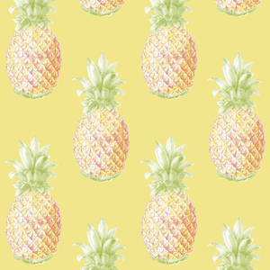 Ananastryk på gul baggrund tapet — Lav kontrast Wallpapers