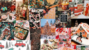 Lækker julemad collage baggrund