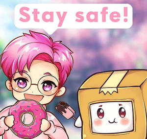 LankyBox Animeret Justin og Boxy — Sød tegneserie Wallpapers