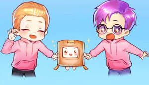 LankyBox Boxy Animeret Adam og Justin — Sød tegneserie Wallpapers