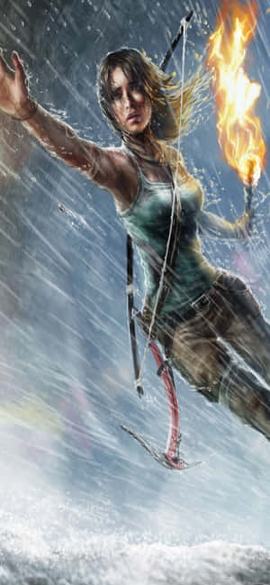 Iphone Xs Max Rise Of The Tomb Raider Baggrund — Galaxy A55 Wallpapers
