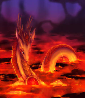 Lava Drage Slange tapet — Motorola Razr Ultra 2025 Wallpapers