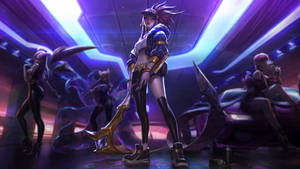 League of Legends-helten Akali vist på en 4K gaming-smartphoneskærm
