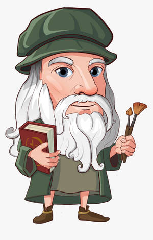 Leonardo Da Vinci grafisk kunst tapet — Lenovo Legion Y700 AI Wallpapers
