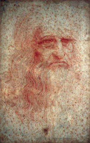 Leonardo Da Vinci selvportræt wallpaper — Galaxy Tab S10 Lite Wallpapers