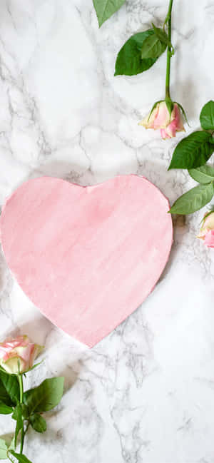 Pink hjerte baggrund — ZTE Blade A36 Wallpapers