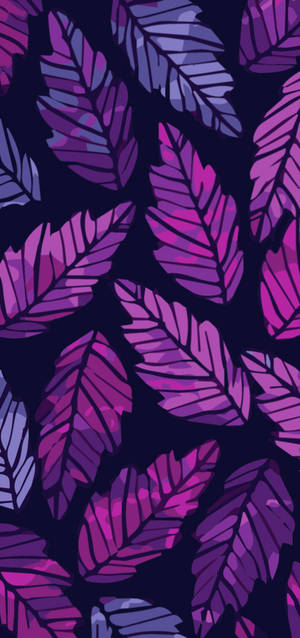 Lilla løvæstetisk mønster tapet — iPhone X Wallpapers