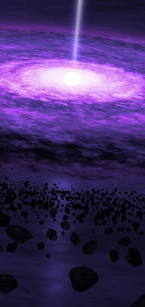 Lilla Quasar Space Phone — iPhone Air Wallpapers