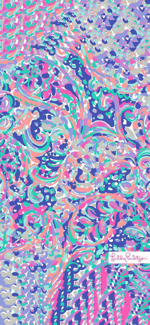 Lilly Pulitzer lilla abstrakt kunst tapet — iPhone 15 Pro Max Wallpapers