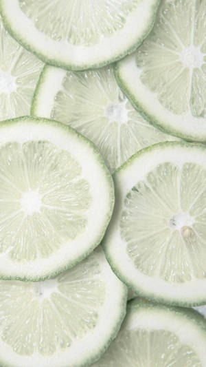 Limeskiver Grøn og Hvid Æstetik — Grøn æstetik Wallpapers
