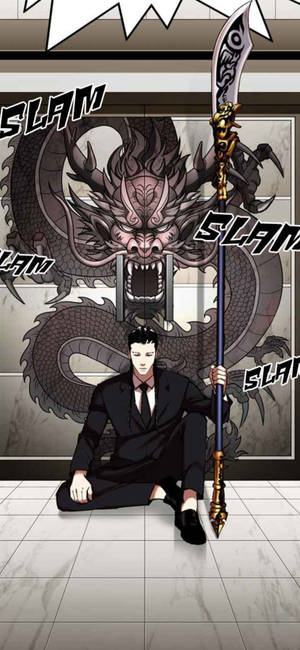 Lookism Xiaolong med våben tapet — iPhone 14 Wallpapers