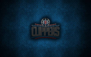 Wallpaper med Los Angeles Clippers og metallisk baggrund — Lav kontrast Wallpapers