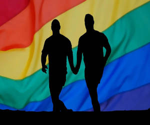 Love Is Love Silhouette Par baggrund