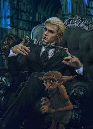 Lucius Malfoy og husalfen Dobby — Harry potter æstetik Wallpapers