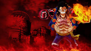 Luffy Gear 4 brændende slot tapet — Luffy gear 4 Wallpapers