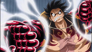Luffy Gear 4 forvrænget ansigt tapet — Luffy gear 4 Wallpapers