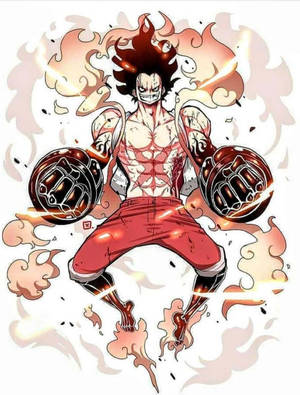 Luffy Gear 4 smilende tapet — Luffy gear 4 Wallpapers