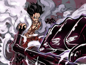 Luffy Gear 4 Udmattet baggrund — Luffy gear 4 Wallpapers