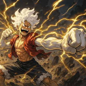 Luffy 4k, Anime, Gear 5, Hvid, Luffy Baggrund, Luffy, Luffy Æstetik