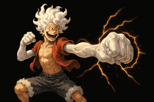 Luffy 4k, Luffy sort, Luffy, Luffy baggrund, Sort abstrakt, Anime, Anime baggrund, Bæst, Hvid, Gears 5