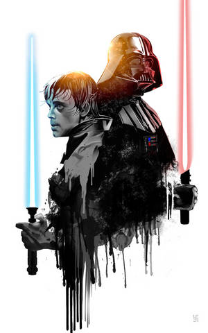 Luke Skywalker og Darth Vader Star Wars tablet — Galaxy Tab Active5 Wallpapers