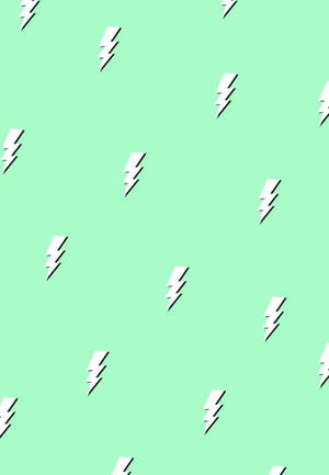 Lysegrønne æstetiske tordenkiler — Mørkegrøn æstetik Wallpapers