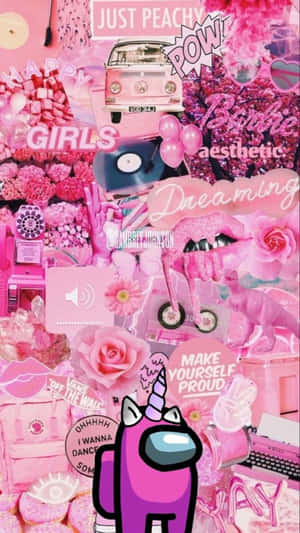 Æstetiske Among Us-billeder — Pink anime aesthetic Wallpapers
