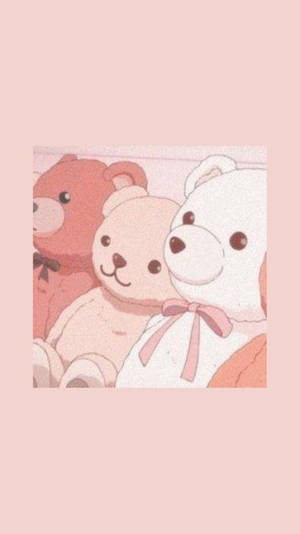 Lyserøde Kawaii Teddybjørne
