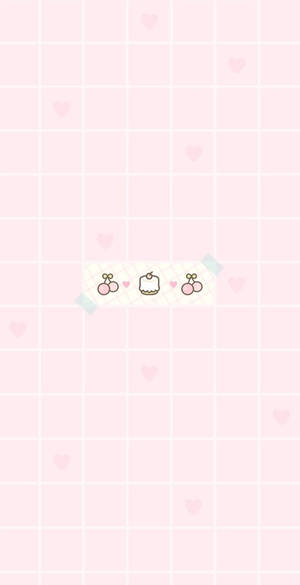 Lyserøde Kawaii Kirsebær