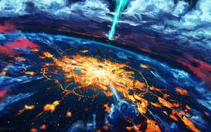 Apokalyptisk grafisk kunst kosmos til MacBook Pro-baggrund. — MacBook Pro Wallpapers