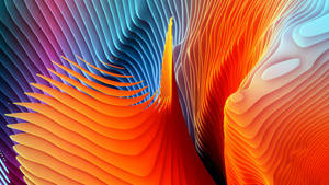 MacBook Pro orange abstrakte spiralbølger baggrund. — MacBook Pro Wallpapers