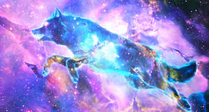 Majestætisk galakseulv – en mystisk rejse gennem kosmos — Galakse ulv Wallpapers