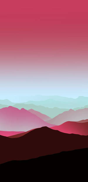 Røde bjergtapet i nuancer — Rødt bjerg Wallpapers
