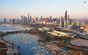 Malersk udsigt over Chicago tapet — 16:10 Wallpapers