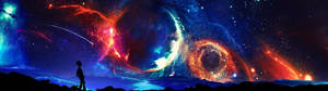 Mand over Kolossal Planet Wallpaper — 32:9 Wallpapers