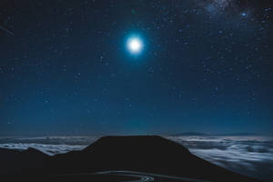 Måne og galakse telefonbaggrund — Galaxy telefon Wallpapers